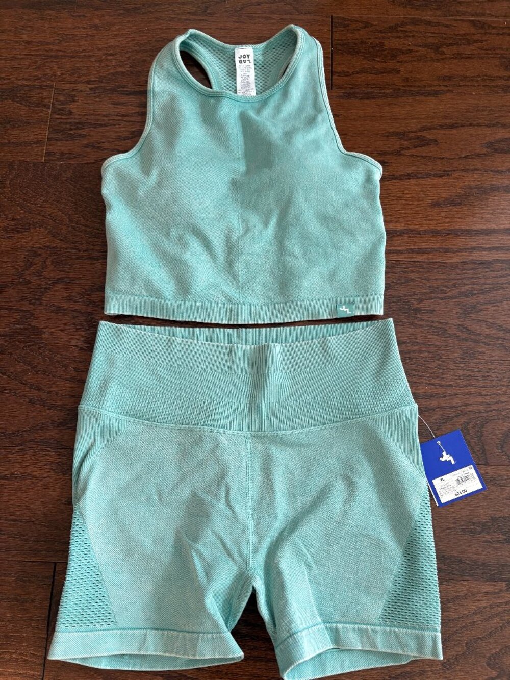 JOY LAB Lt. Green Sleeveless Crop Top & Shorts Set - SZ L (TOP) & XL NEW